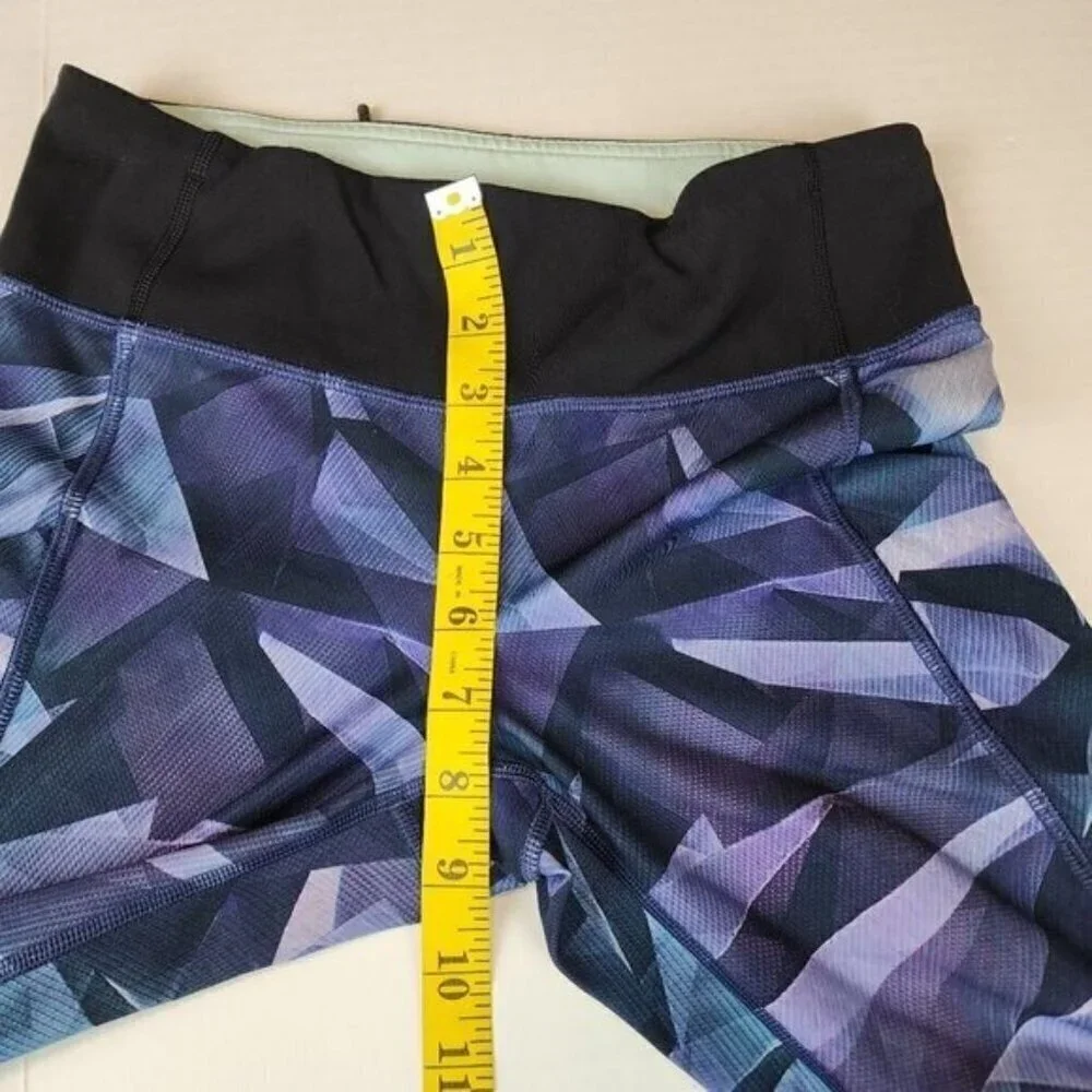 Lululemon Speed Crop Leggings size 4 Blue Black activewear 22